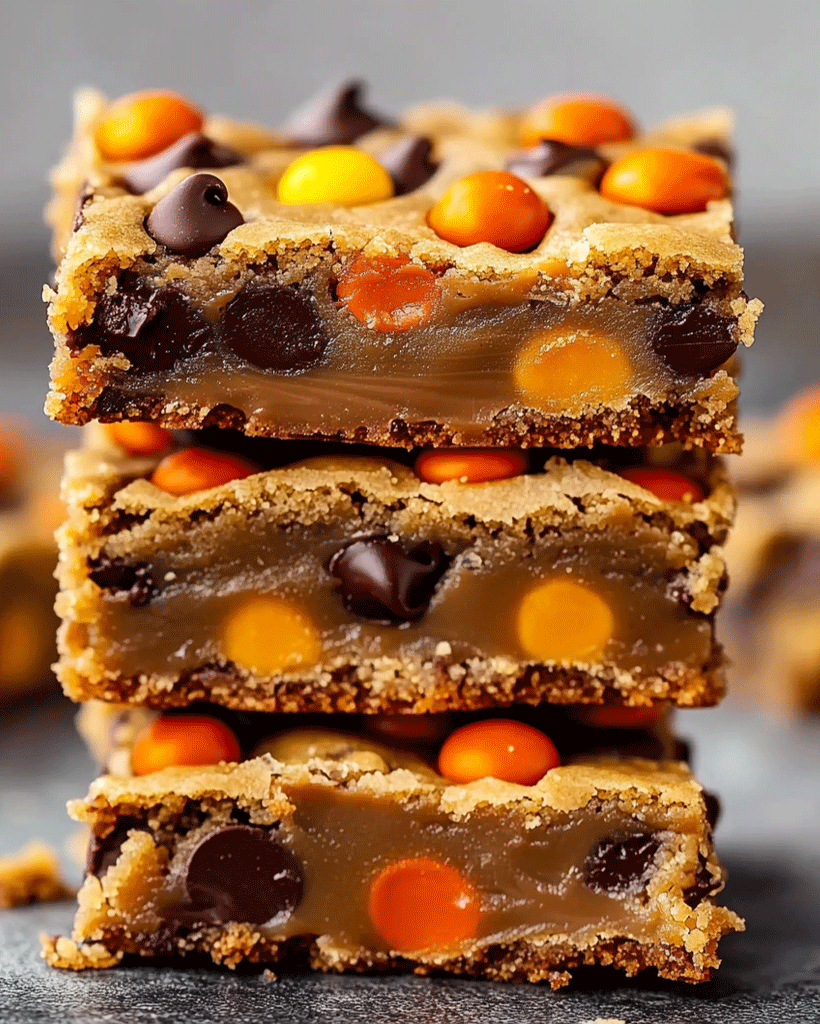 Chewy Peanut Butter Chocolate Candy Bars