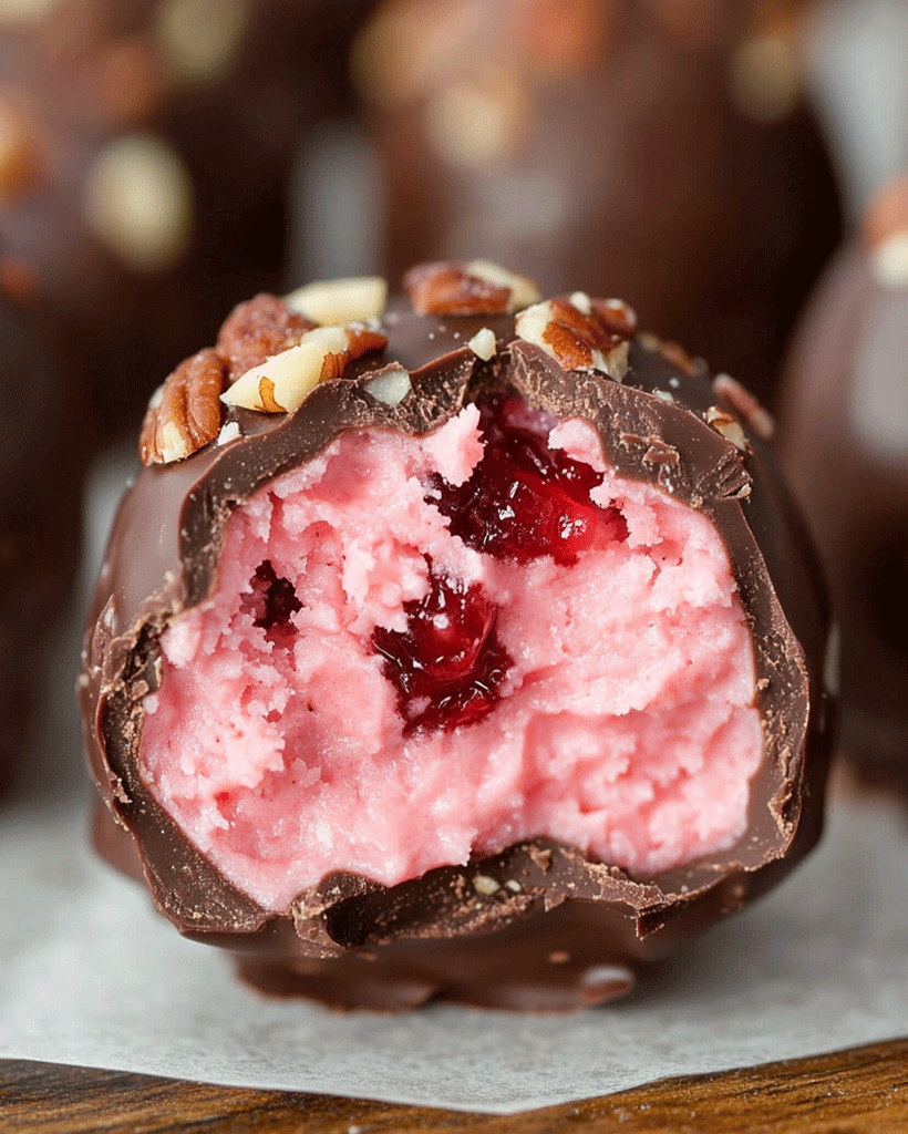 Chocolate Cherry Coconut Truffles - Easy Holiday Treat