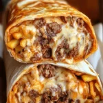 Beefy Cheesy Fries Burrito - Loaded Flavorful Wrap