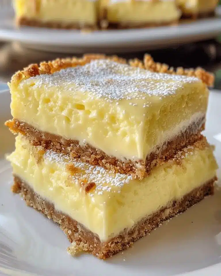 Vanilla Custard Cream Bars Recipe - Easy Dessert