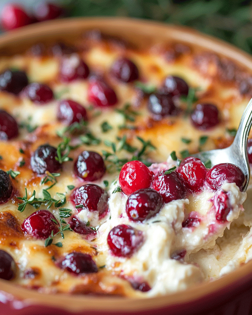 Baked Cranberry Cream Cheese Dip - Festive Appetizer Recipe