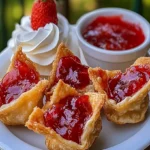 Crispy Strawberry Wontons - Sweet Dessert Recipe