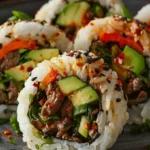 Korean Bulgogi Sushi Rolls Recipe - Healthy Dinner Idea