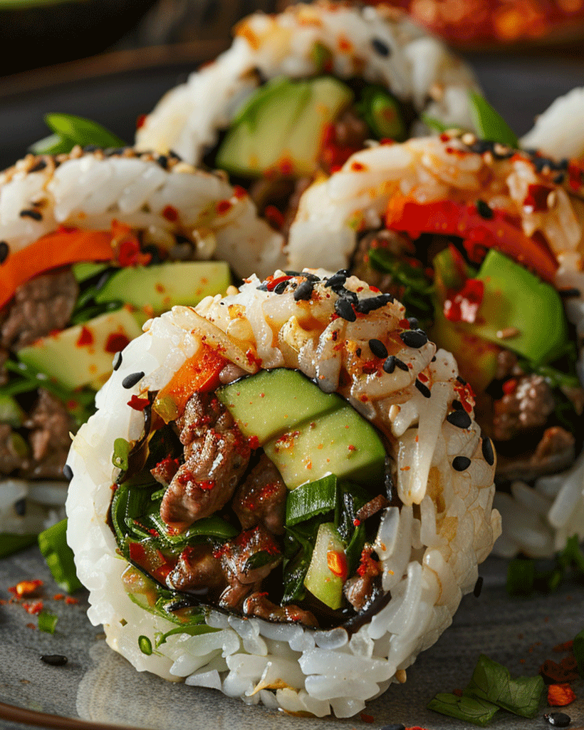 Korean Bulgogi Sushi Rolls Recipe - Healthy Dinner Idea