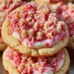 Strawberry Cream Cheese Crumble Cookies Recipe