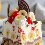 No-Bake Banana Split Cheesecake – Heavenly & Easy!