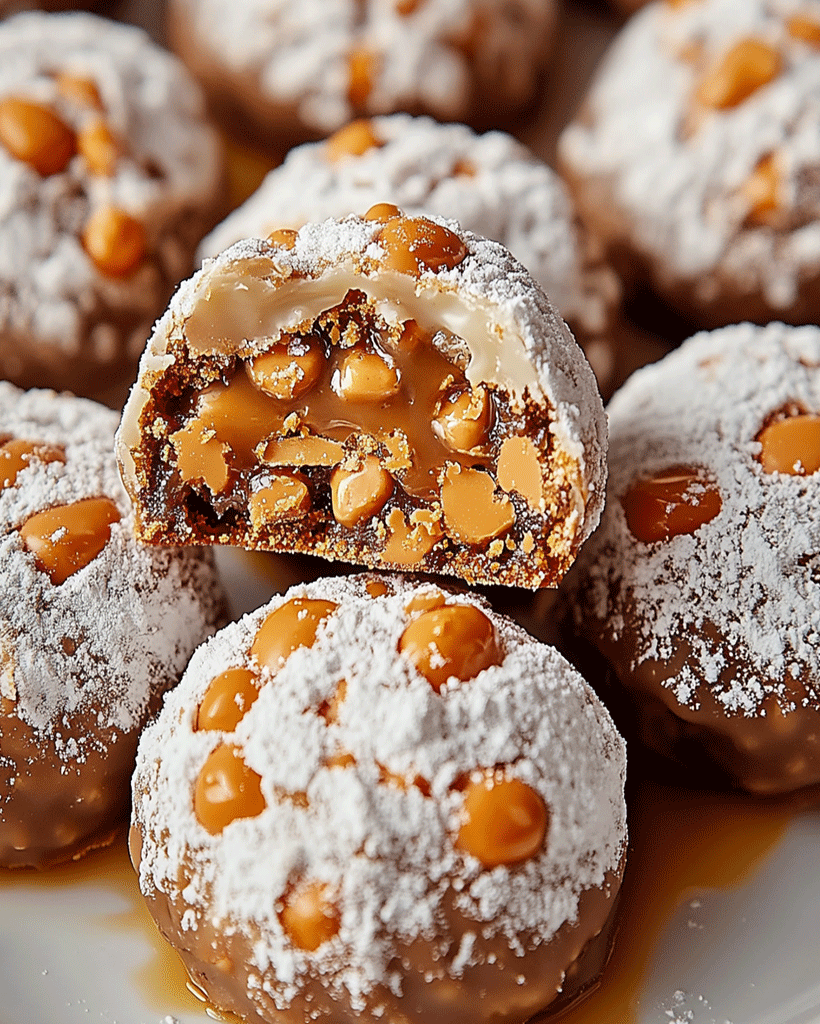 Caramel Butterfinger Snow Cookies - Easy Dessert Recipe