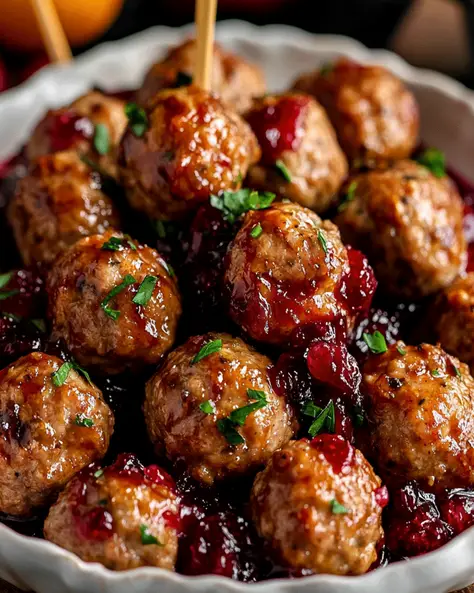 Holiday Meatballs with Cranberry Orange Sauce Recipe