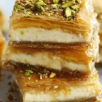 Pistachio Baklava Cheesecake Bars – A Luxurious Treat