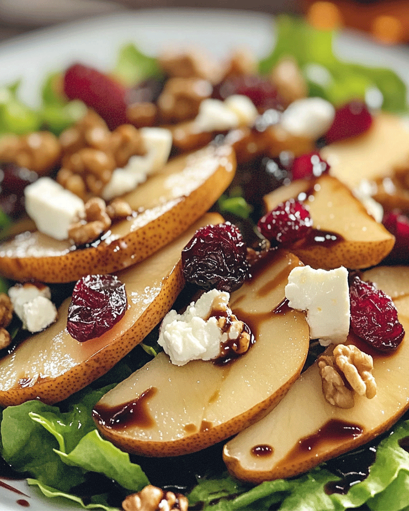 Balsamic Pear and Cranberry Salad Recipe | Healthy Recipes