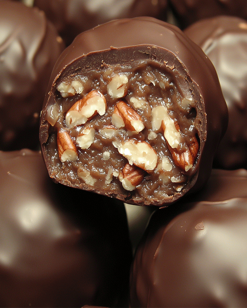 Chocolate Pecan Caramel Truffles - Easy Homemade Recipe