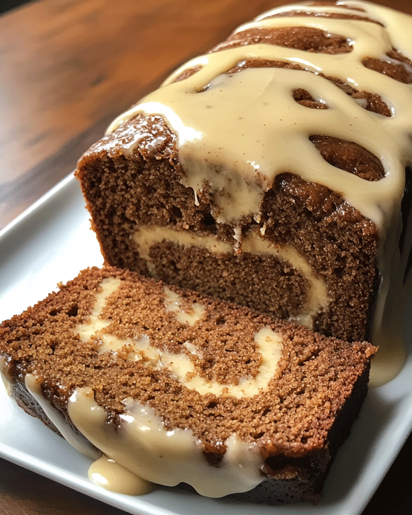 Gingerbread Loaf with Vanilla Drizzle