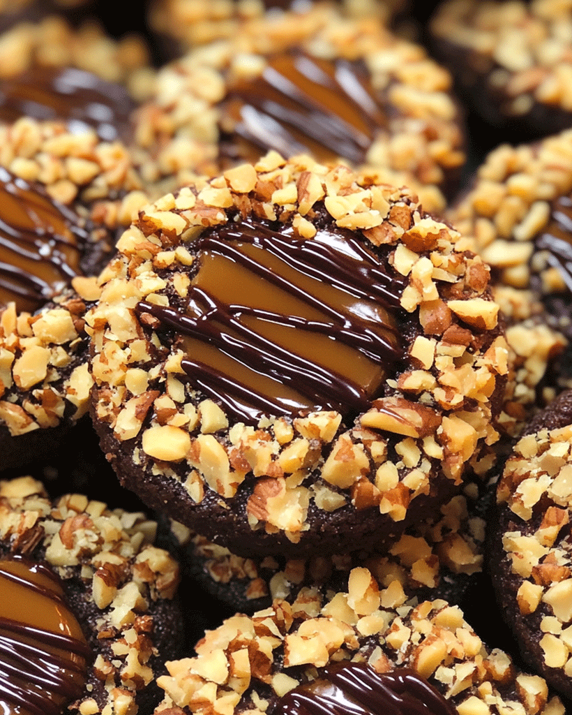 Chocolate Caramel Hazelnut Cookies