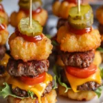 Mini Tater Tot Cheeseburgers - Perfect Game Day Snack