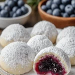 Bleuberry-Filled Almond Snowballs – Festive Cookie Delight