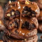 Turtle Caramel Pecan Brownie Cookies