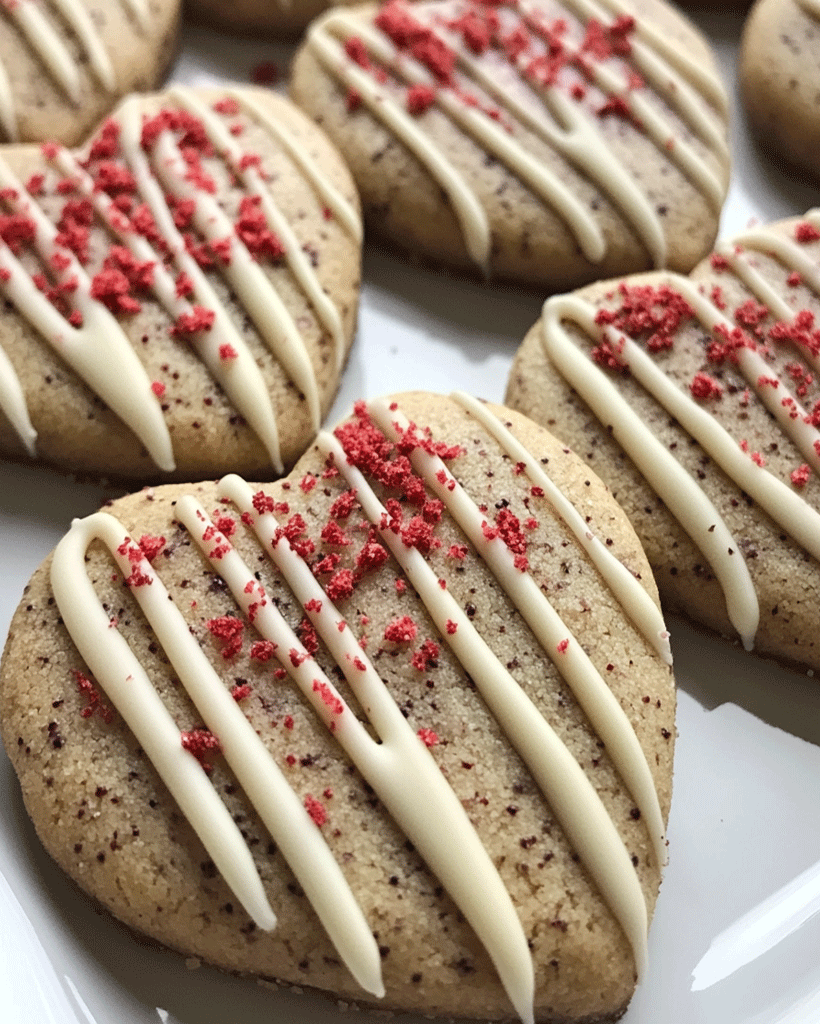 White Chocolate Raspberry Heart Cookies Recipe