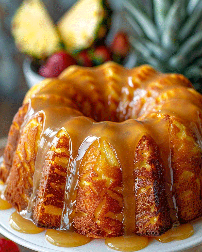 Pineapple Juice Bundt Cake Recipe | Easy Tropical Dessert