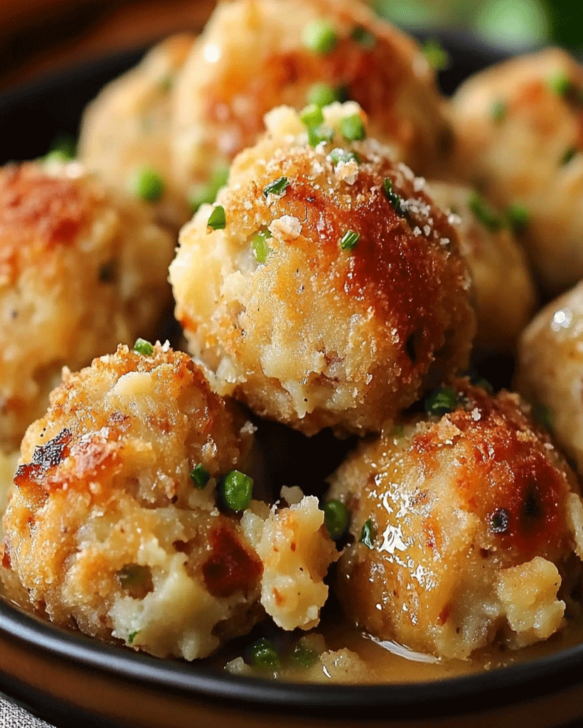 Holiday Turkey Stuffing Balls