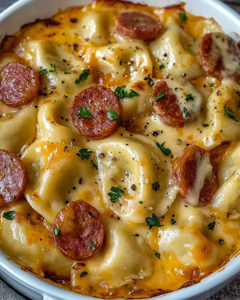 Crockpot Pierogi Casserole with Kielbasa - Easy Dinner ideas