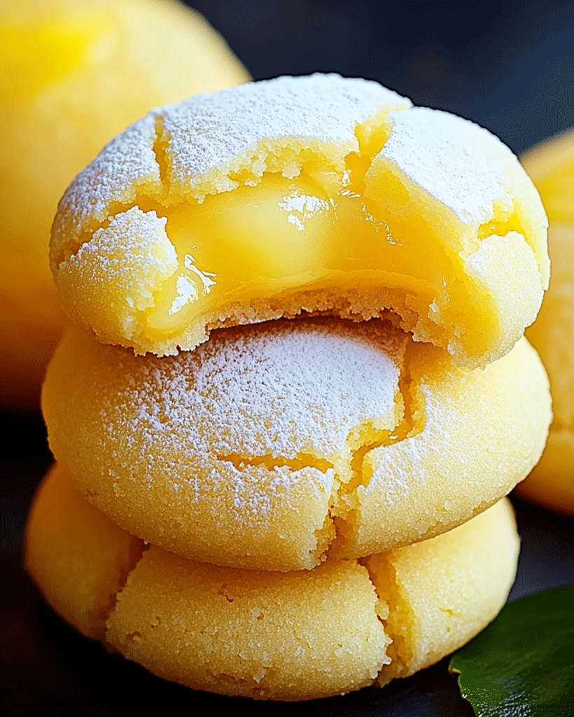 Stuffed Lemon Cookies - Easy Recipe with Gooey Filling