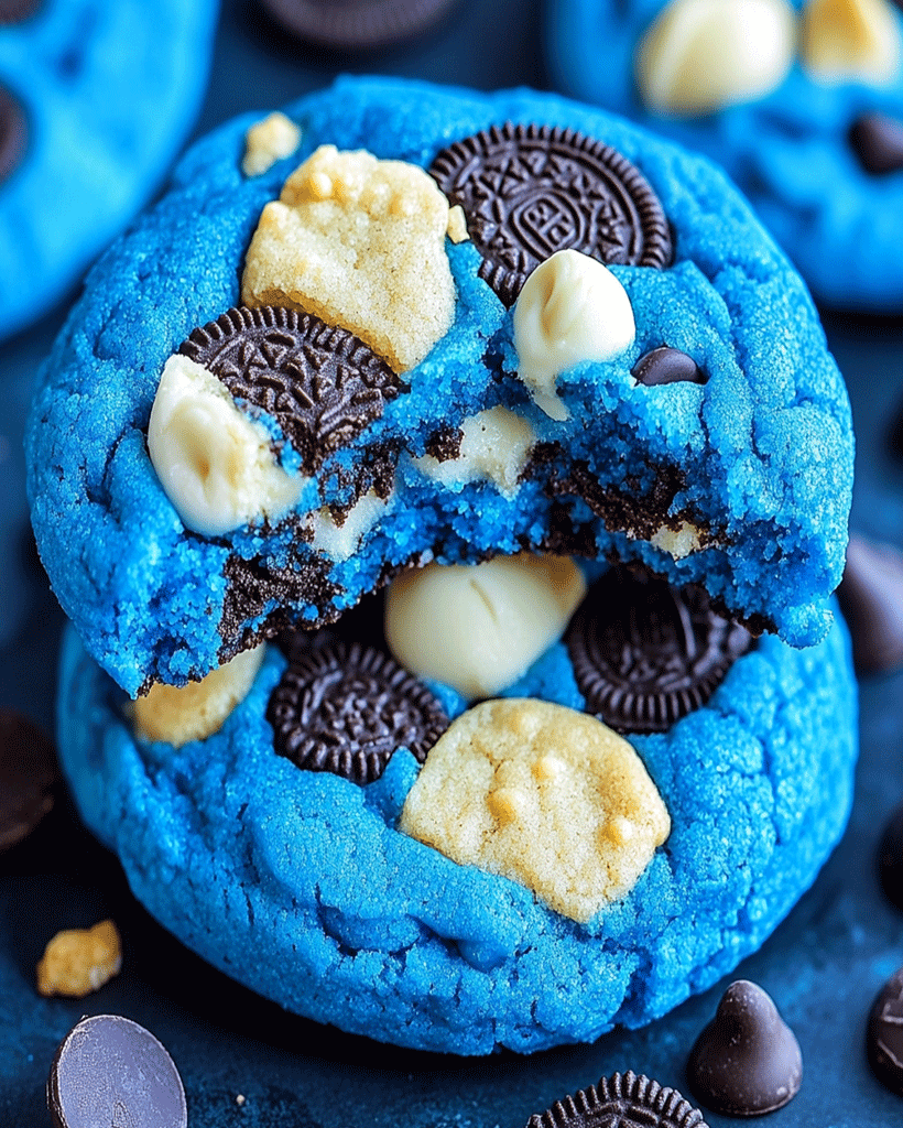 Cookie Monster Cookies - Best Oreo White Chocolate Recipe