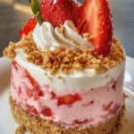 No-Bake Mini Strawberry Crunch Cheesecake Mousse