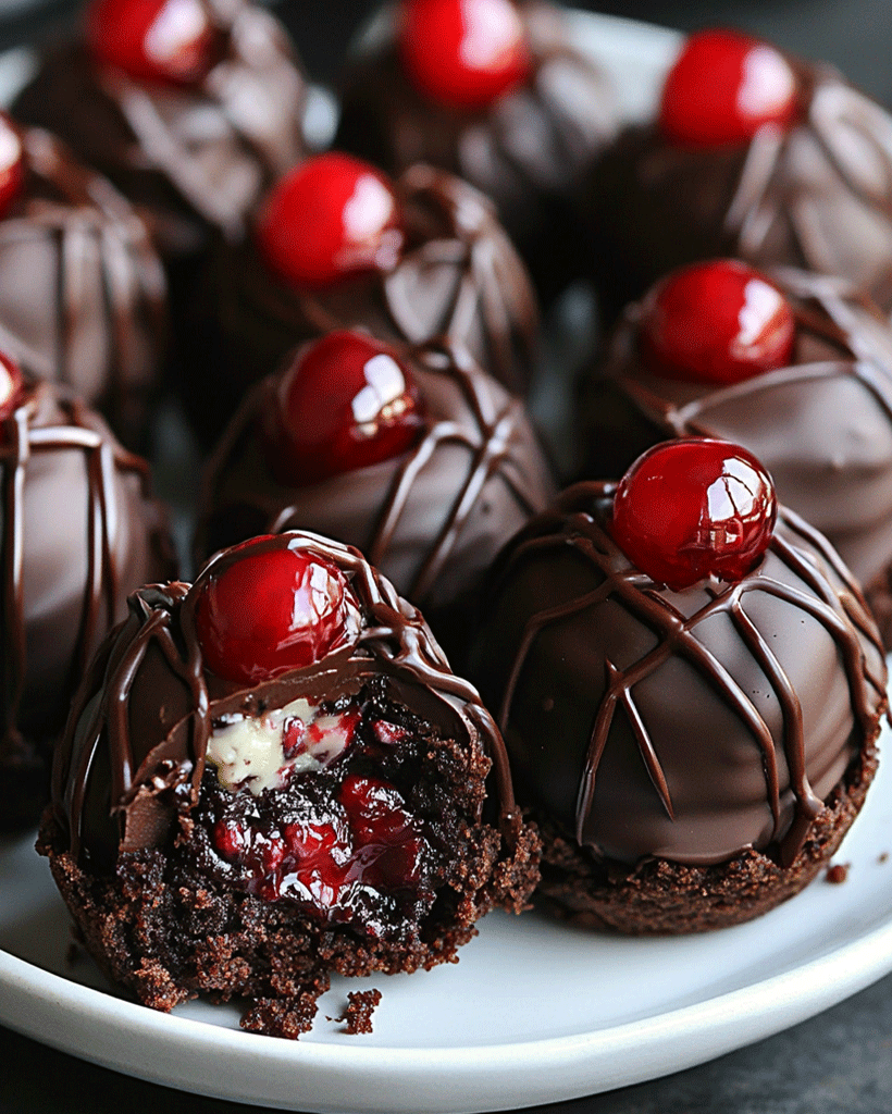 Black Forest Cookie Dough Brownie Bombs Recipe