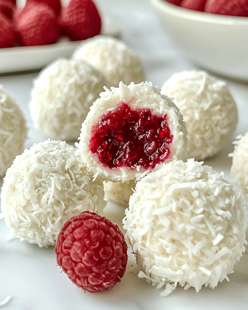 No-Bake Raspberry Coconut Balls – Easy, Delicious Treats