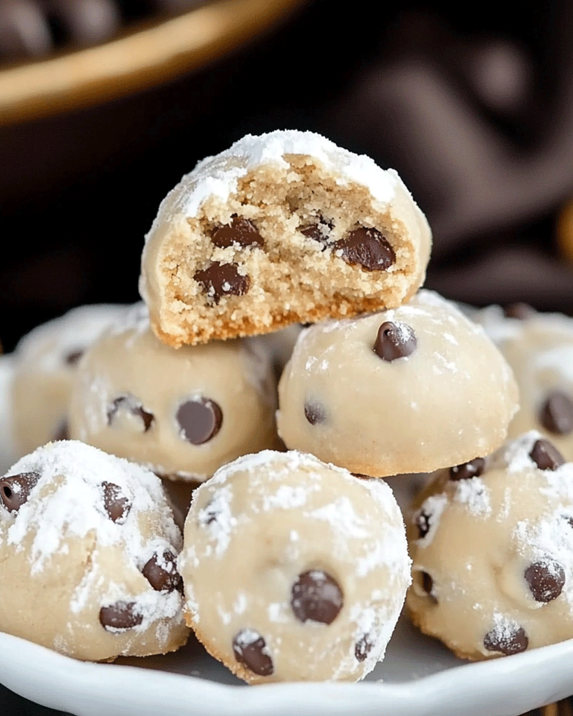 Peanut Butter Chocolate Chip Snowball Cookies Recipe