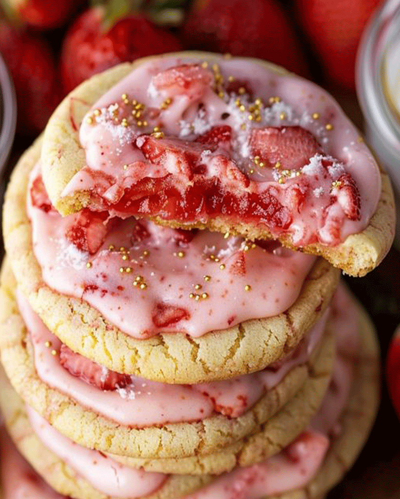 Strawberry Glazed Sugar Cookies - Luscious Fruity Bliss