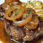 Hamburger Steak with Onion Gravy – Easy Dinner Recipe