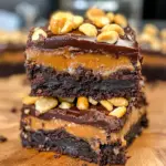 Gooey Chocolate Peanut Caramel Brownie Bars