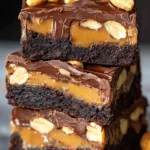 Chocolate Caramel Peanut Brownies - Easy Dessert Recipe