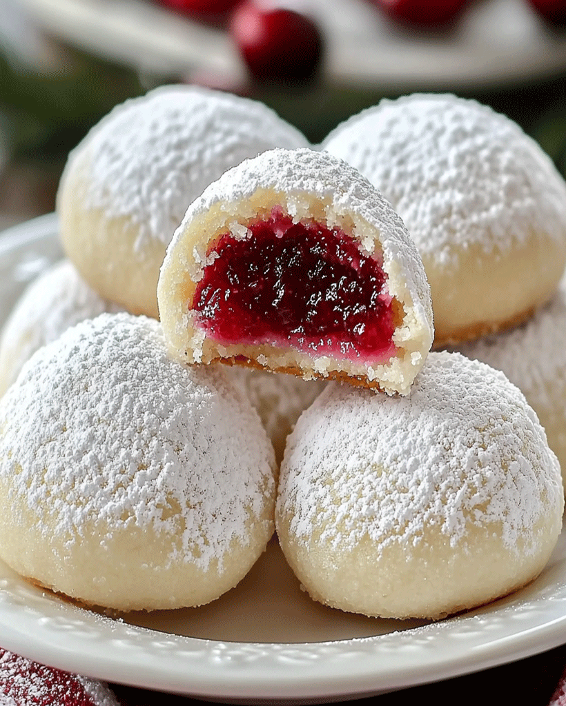 Cranberry Lime Snowball Cookies - Festive Holiday Treat