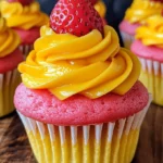 Strawberry Mango Cupcakes Recipe – Fruity, Tropical Bliss