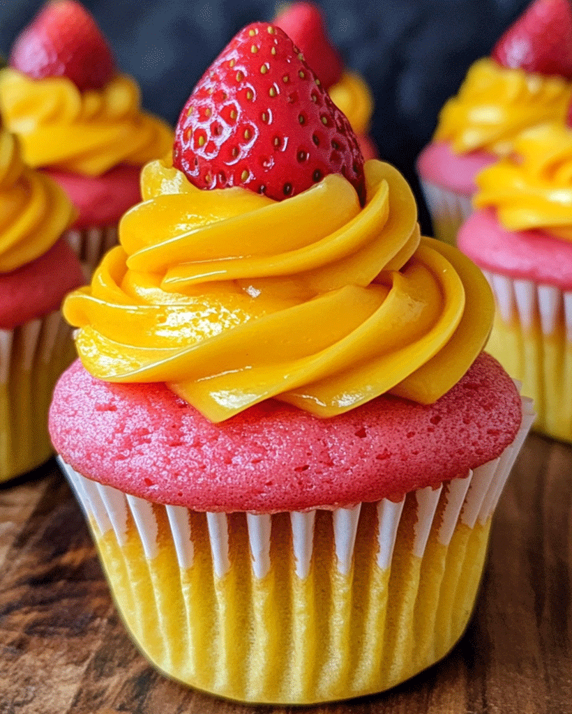 Strawberry Mango Cupcakes Recipe – Fruity, Tropical Bliss