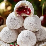 Cherry Almond Snowball Cookies - Easy Holiday Recipe