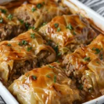 Beef and Rice Stuffed Cabbage Rolls - Easy Dinner Recipe