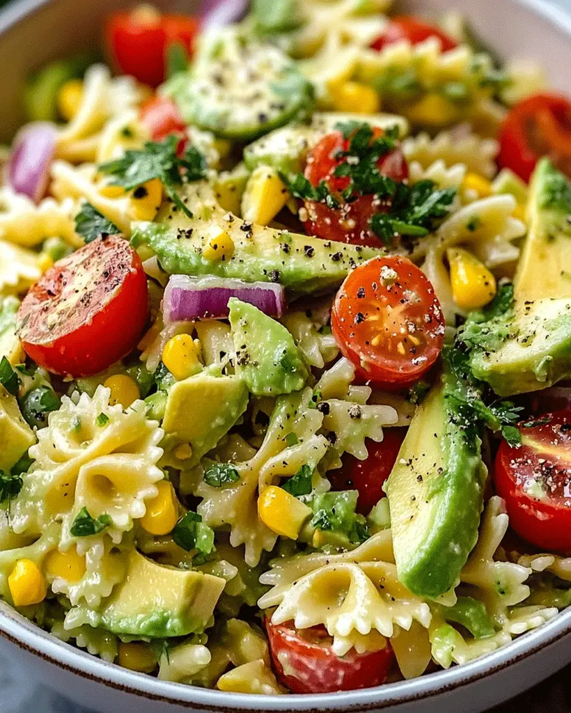 Creamy Avocado Pasta Salad Recipe | Easy Dinner Delight