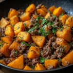 Best Ground Beef and Sweet Potatoes Skillet Recipe