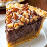 Gooey Caramel Chocolate Pie - Easy Dessert Recipe