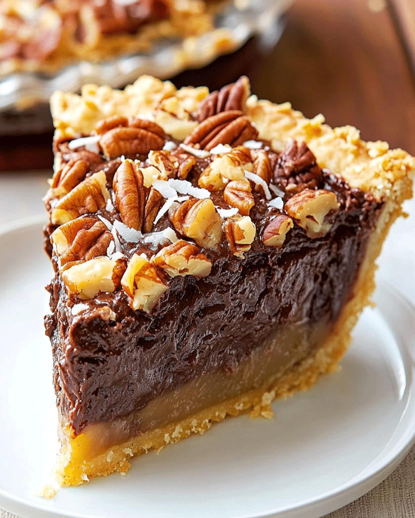 Gooey Caramel Chocolate Pie - Easy Dessert Recipe