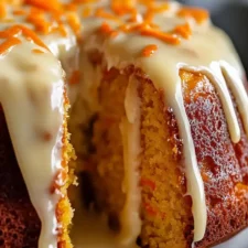 Carrot Pound Cake Recipe - Easy Dessert with Vanilla Glaze