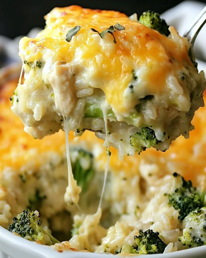 Chicken Broccoli Rice Casserole - Easy Dinner Recipe