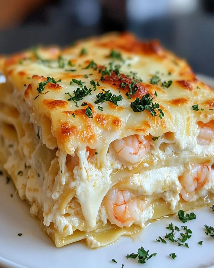 Creamy Shrimp Lasagna - Easy Dinner Recipe