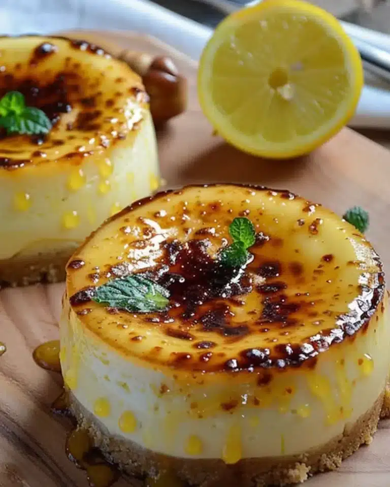 Mini Lemon Cheesecake Brûlées Recipe - Easy Dessert Idea