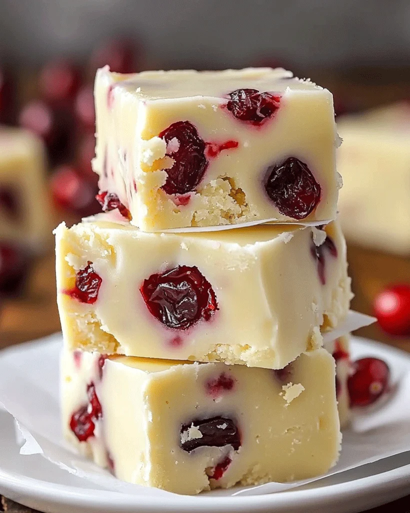 White Chocolate Cranberry Fudge Recipe – Sweet Holiday Dessert