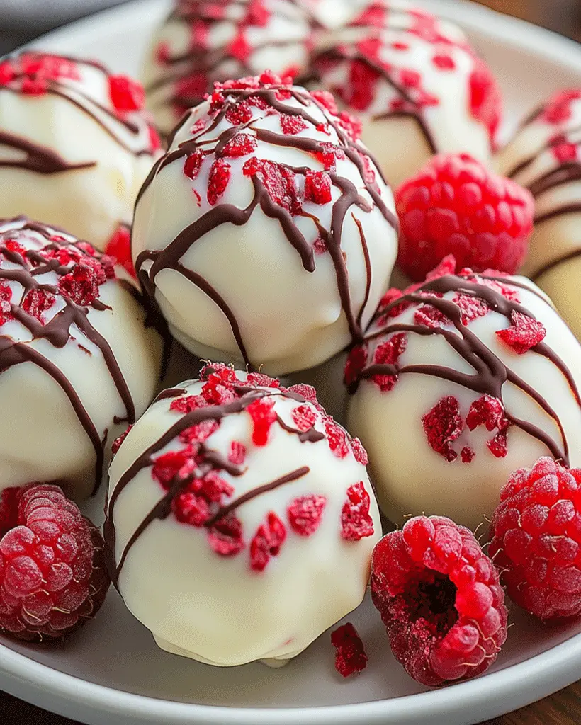 White Chocolate Raspberry Cheesecake Balls – Easy Dessert Idea