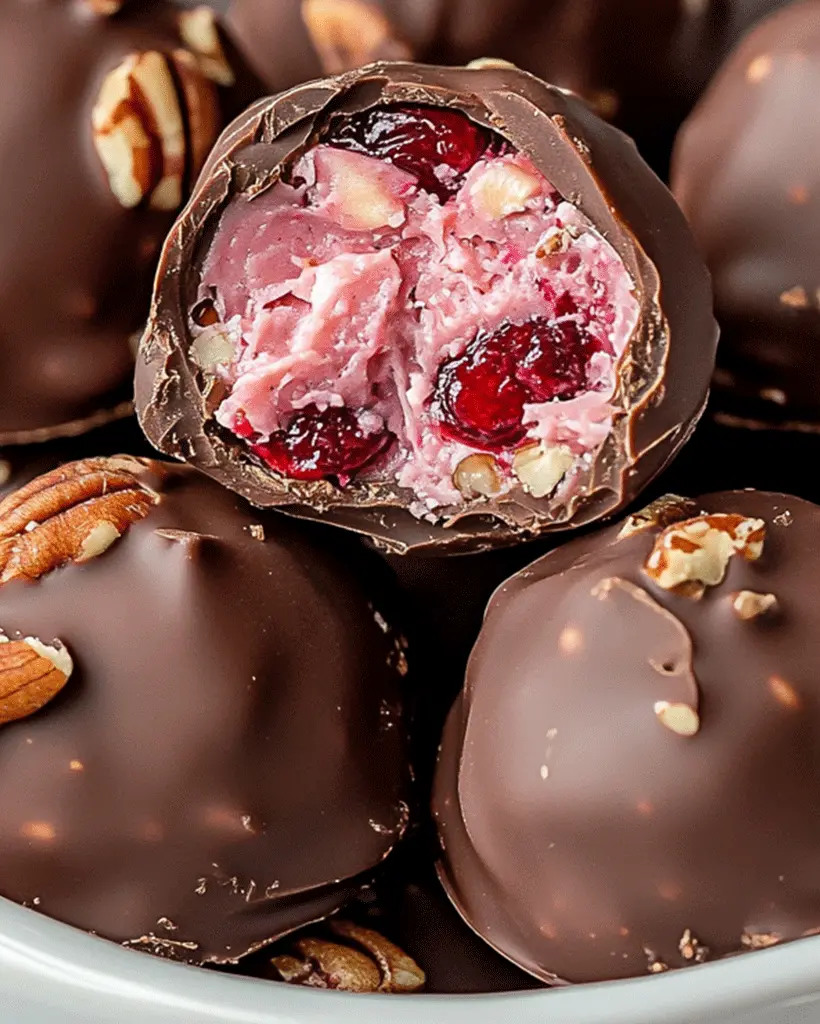 Chocolate Cherry Cheesecake Truffles Recipe | Easy Dessert Ideas